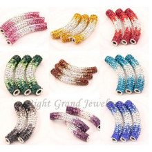 Pavé de strass multicolore cintrage Tube perles Shamballa perles résultats